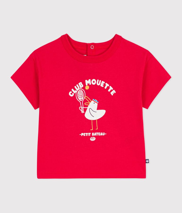 Tee-shirt b&eacute;b&eacute; en coton &agrave; manches courtes, motif mouette POMPIER