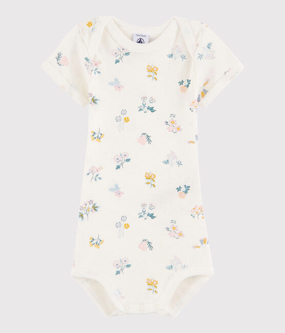 Body manches courtes bébé fille blanc MARSHMALLOW/blanc MULTICO