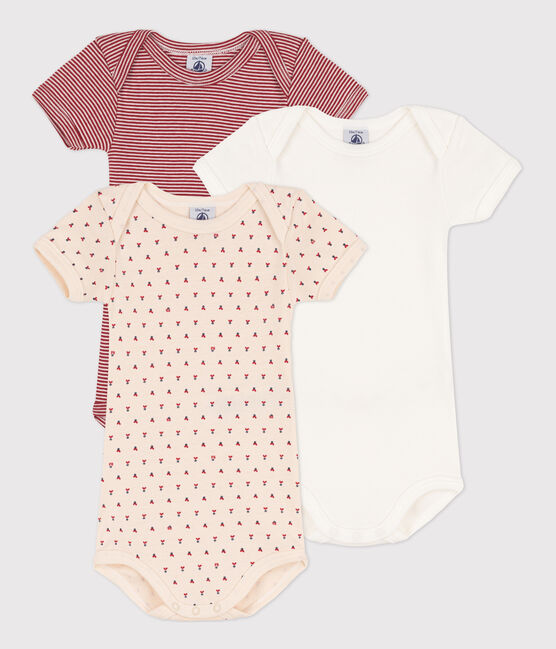 Lot de 3 bodies manches courtes bébé en coton variante 1