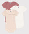 Lot de 3 bodies manches courtes bébé en coton variante 1