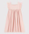Robe sans manche en coton façonné enfant fille rose SALINE