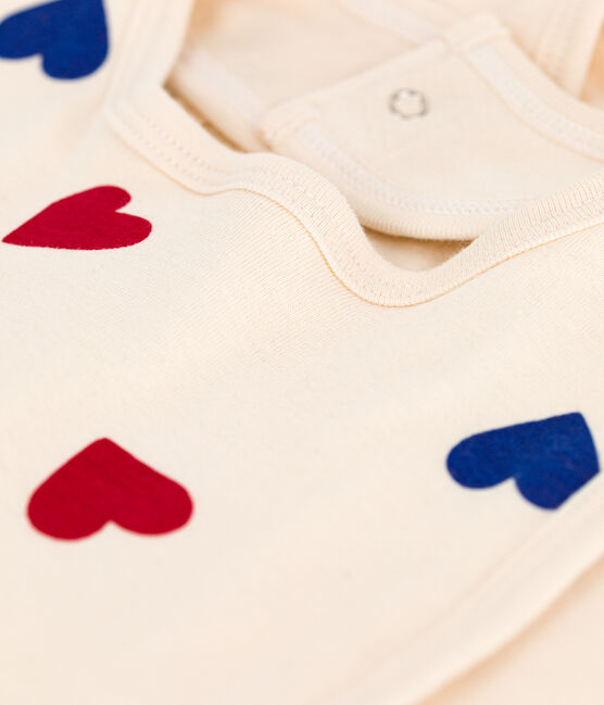 Lot de 2 bavoirs cœur bébé en coton variante 1