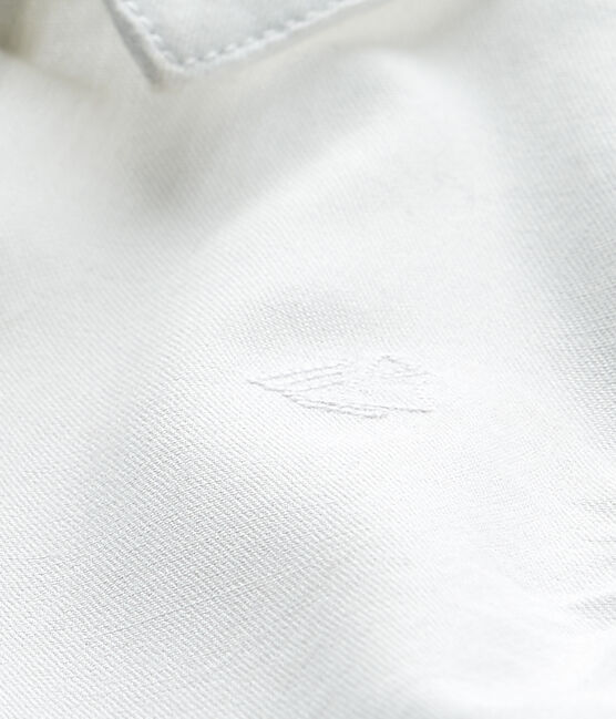 Chemise bébé garçon manches retroussables blanc ECUME
