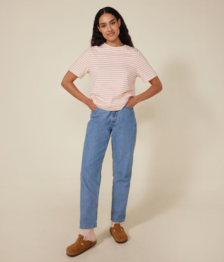 Tee-shirt le Boxy en tubique femme rose AVALANCHE/ ROSELINE