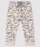 Pantalon bébé garçon en tubique gris BELUGA/blanc MULTICO