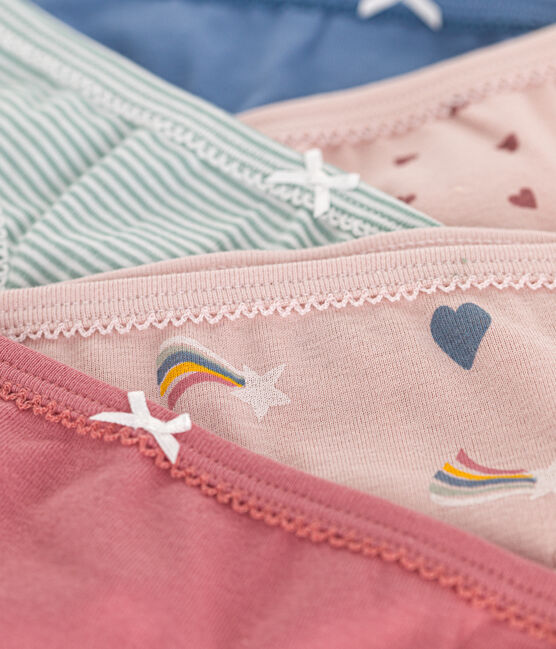 Lot de 5 culottes cœurs en coton enfant variante 1