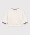 Sweatshirt b&eacute;b&eacute; en sherpa unie blanc cass&eacute;