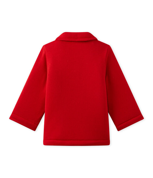 Caban b&eacute;b&eacute; mixte en molleton rouge