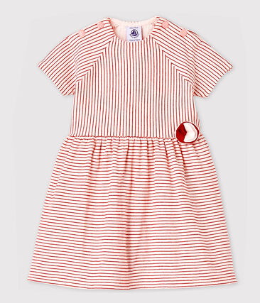 PETIT BATEAU - Robe manches courtes en tubique rayée bébé fille
