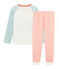 Pyjama petit garçon en côte blanc MARSHMALLOW/blanc MULTICO