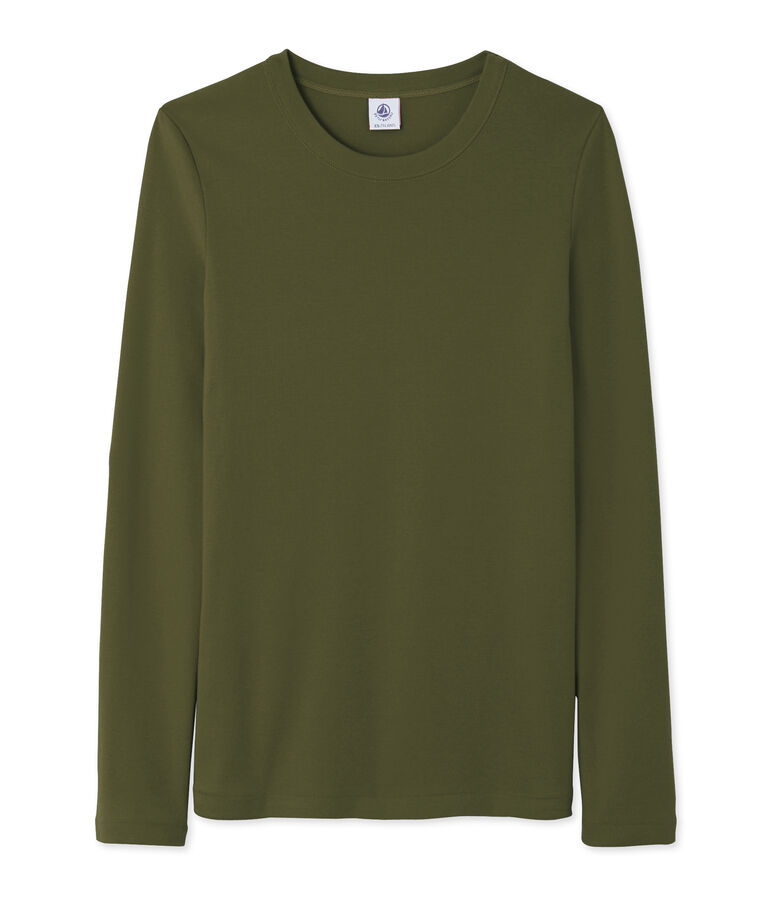 T-shirt femme manches longues vert CROCODILE