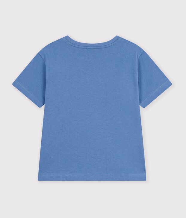 Tee-shirt enfant manches courtes imprim&eacute; bleu