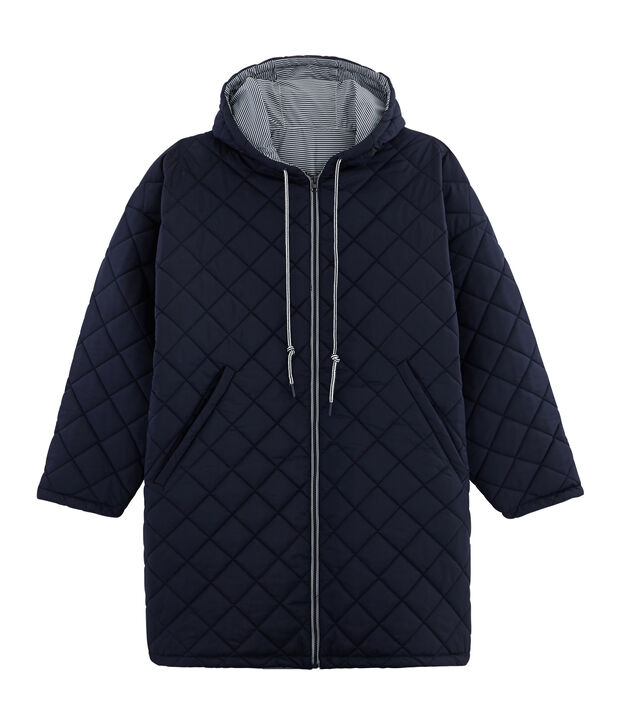 Coupe vent chaud long mixte bleu marine
