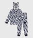 Pyjama déguisement enfant en coton imprimé zèbre