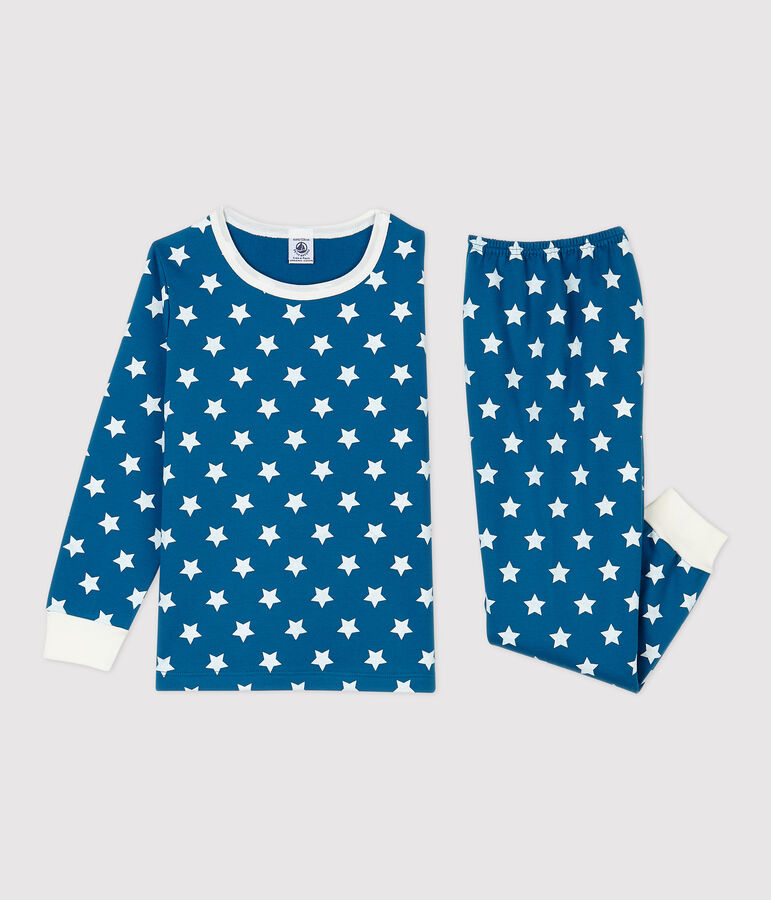 Pyjama imprim&eacute; graphique en molleton enfant MALLARD/ MARSHMALLOW