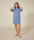 Chemise de nuit en coton ajouré femme