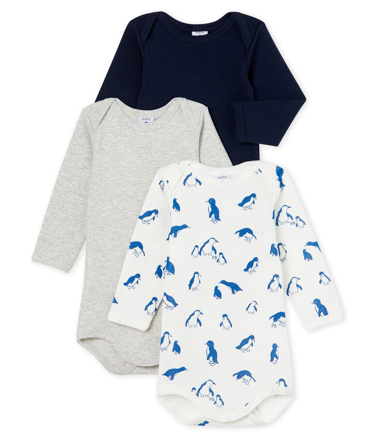 Trio de bodies manches longues b&eacute;b&eacute; gar&ccedil;on variante 1