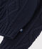 Pull tricot à torsades bébé en coton bleu SMOKING