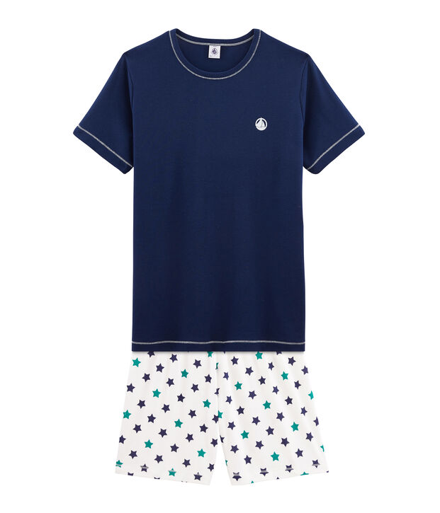 Pyjacourt gar&ccedil;on en c&ocirc;te bleu/multicouleur