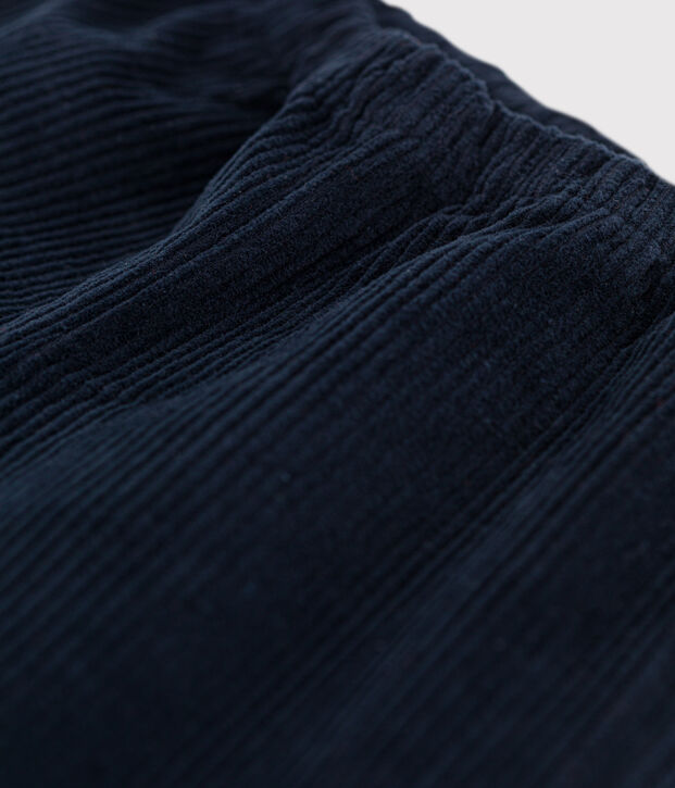 Pantalon b&eacute;b&eacute; en velours grosses c&ocirc;tes bleu marine