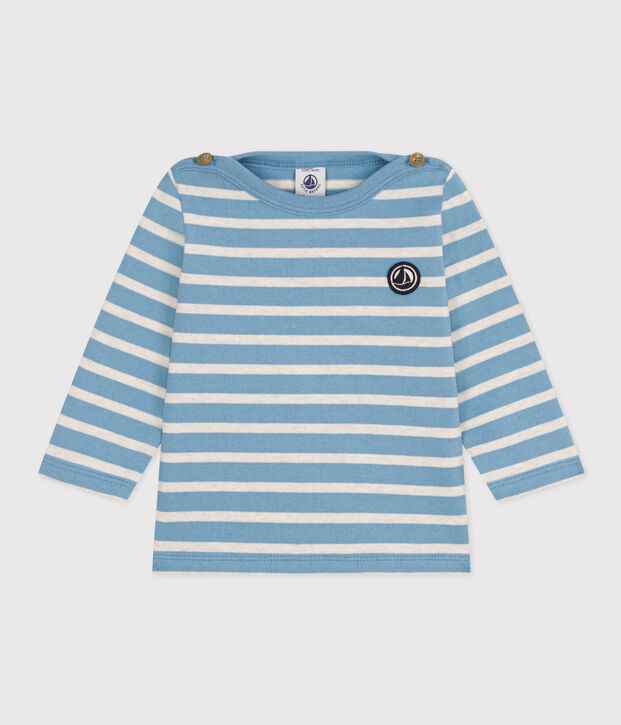 Marini&egrave;re en jersey &eacute;pais b&eacute;b&eacute; bleu/beige