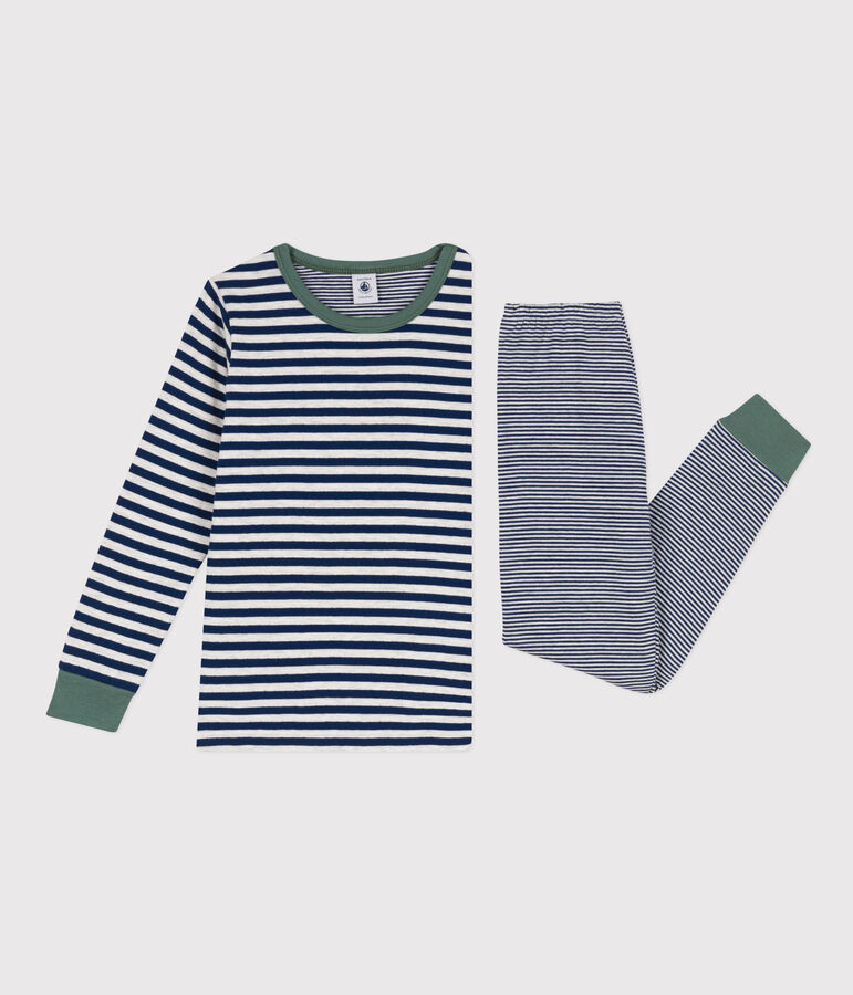 Pyjama milleraies en tubique enfant bleu MEDIEVAL/ MONTELIMAR