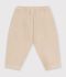 Pantalon b&eacute;b&eacute; en coton uni avec badge, style cargo beige