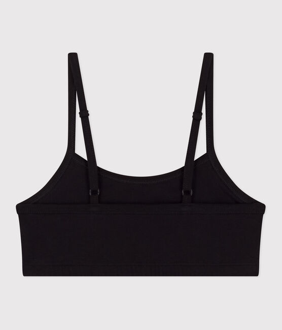 Brassière unie en coton et élasthanne femme noir BLACK