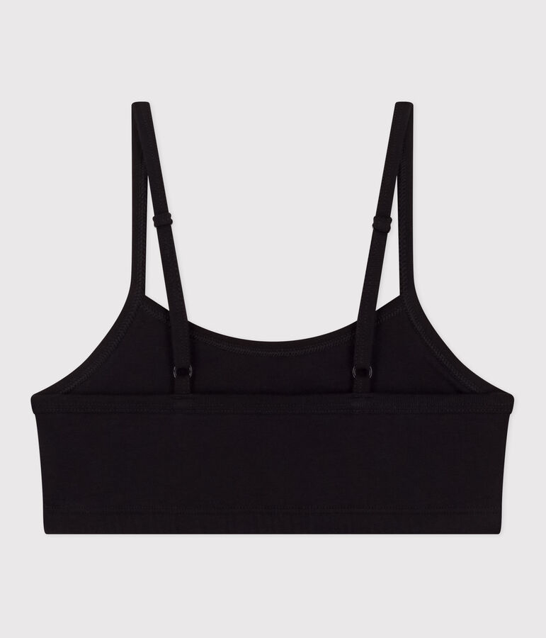 Brassi&egrave;re unie en coton et &eacute;lasthanne femme noir BLACK