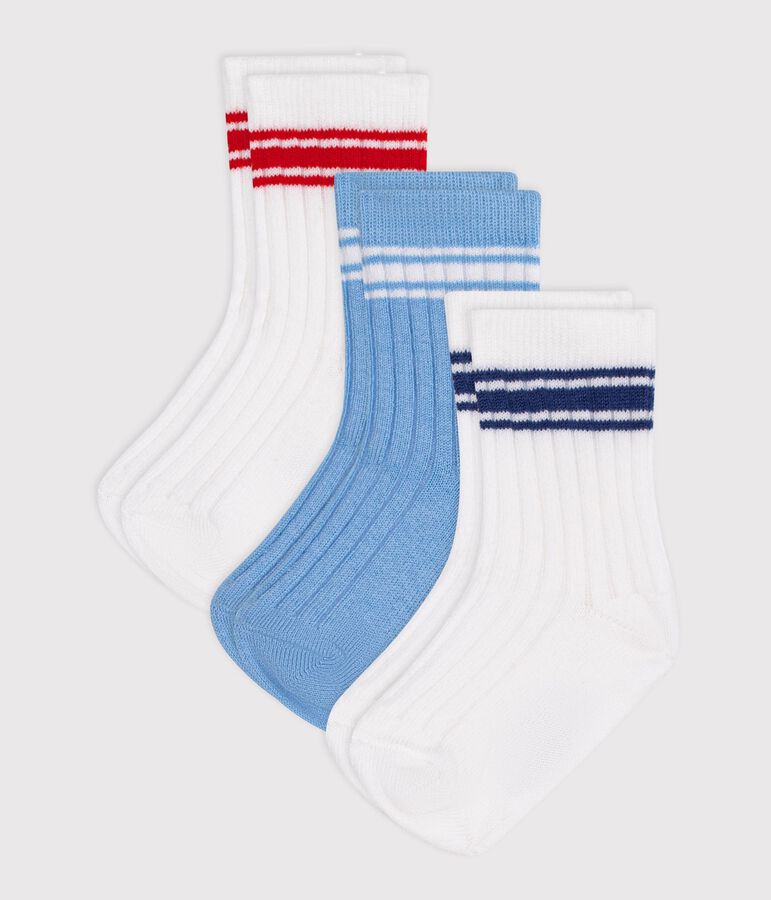 3 paires de chaussettes b&eacute;b&eacute; en coton multicouleur