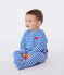 Pyjama bébé en tubique ouverture au dos à rayures PERSE/ AVALANCHE