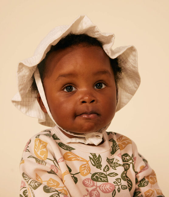 Capeline façonnée unie bébé fille blanc MARSHMALLOW
