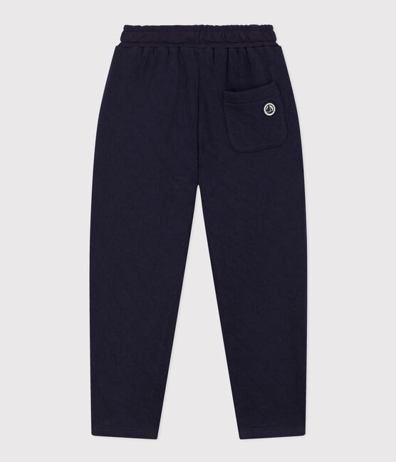 Pantalon en tubique matelassé enfant fille / garçon bleu SMOKING
