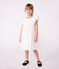 Robe enfant en coton manches courtes unie blanc ECUME