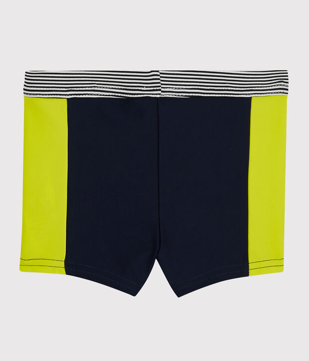 Short de bain &eacute;coresponsable b&eacute;b&eacute; gar&ccedil;on bleu/jaune