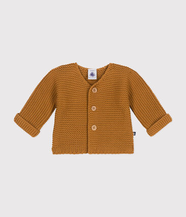 Cardigan en tricot point mousse bébé