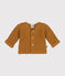 Cardigan en tricot point mousse bébé marron CUIVRE