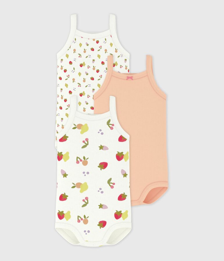 Lot de bodies bretelles en coton b&eacute;b&eacute; variante 1