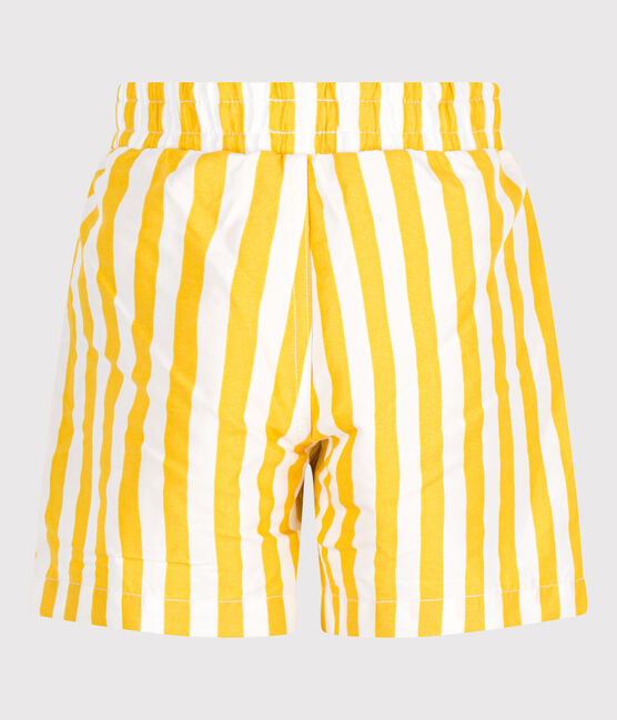 Short de bain rayé enfant garçon jaune MARSHMALLOW/ NECTAR