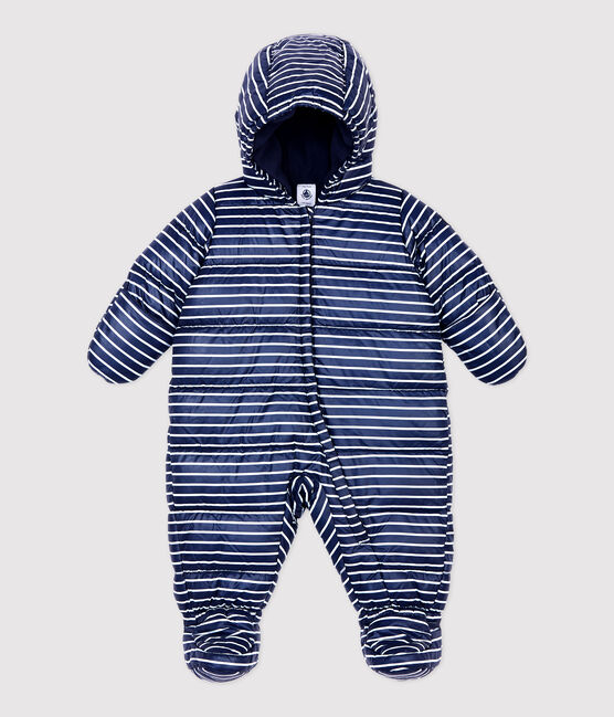 Combipilote rayée bébé bleu SMOKING/blanc MARSHMALLOW