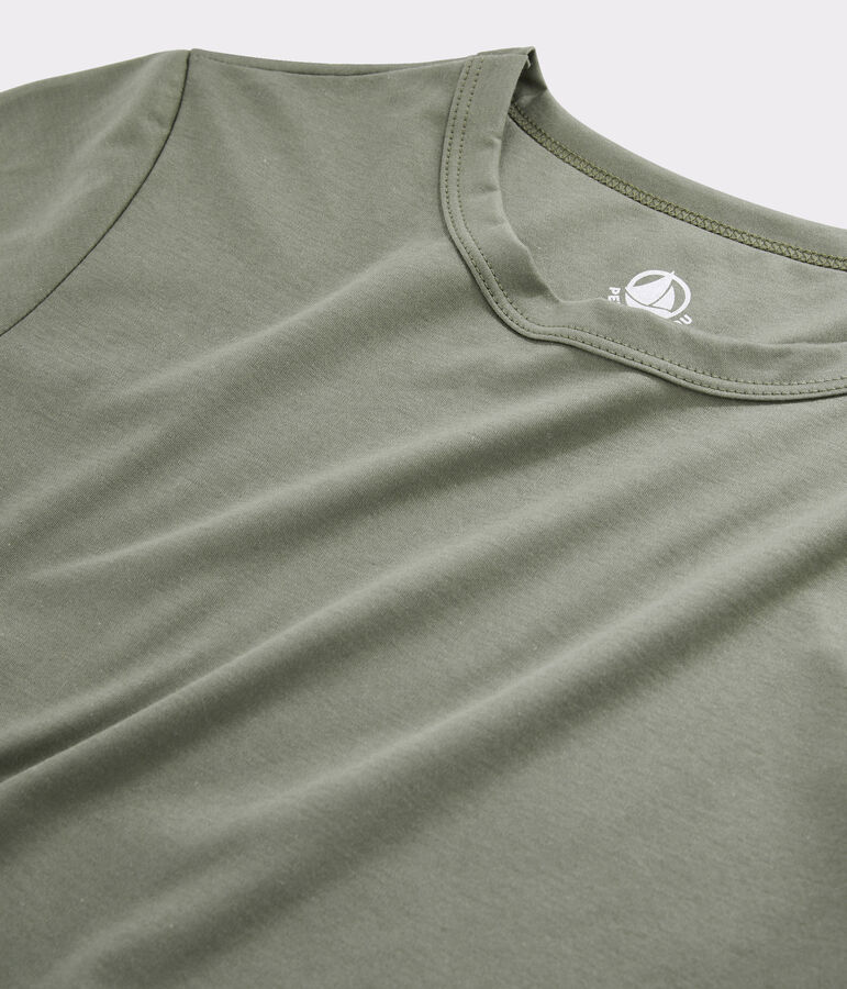 Tee shirt coton Sea island femme marron LITOP