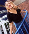 Tee-shirt LE DROIT col V en coton Femme bleu SMOKING