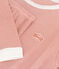Pyjama milleraies fille / garçon en coton rose BRANDY/blanc MARSHMALLOW