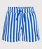 Short de bain enfant &agrave; rayures bleu/blanc