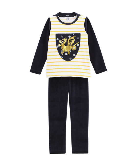 Pyjama petit garçon bleu SMOKING/blanc MULTICO