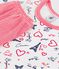 Pyjama short long enfant en coton imprim&eacute; Paris blanc MARSHMALLOW/blanc MULTICO