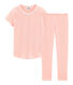 Pyjama à manches courtes petite fille en côte