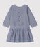 Robe en toile bébé. bleu SMOKING/blanc MARSHMALLOW