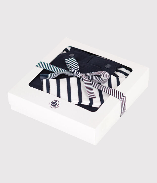 Ensemble salopette et marini&egrave;re en jersey &eacute;pais b&eacute;b&eacute; multicouleur