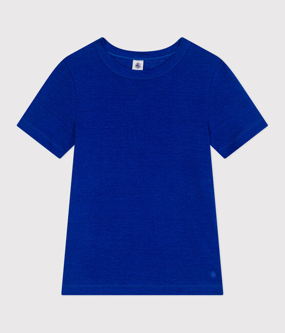 Tee-shirt Femme à manches courtes en lin bleu SURF